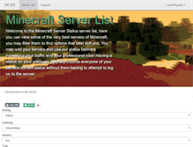 Tablet Screenshot of mcserverstatus.com